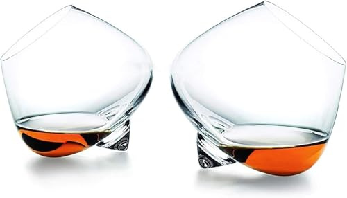Whisky Bicchieri Per Liquore, Tumbler Rum Bicchiere Vino, Stile Classico Senza Stelo Calici, Regalo Personalizzato, Vetro Cristallo Cocktail, Tazzine Whiskey Grappa Cognac Bicchierini Tazze,2pcs