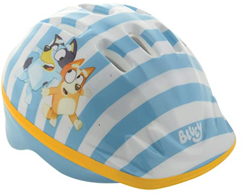Bluey Casque de vélo pour Enfant sous Licence Officielle - Matériau intérieur EPS Robuste - Taille réglable - Coque ventilée pour Le Refroidissement - Convient pour Les Tours de tête de 48 à 52 cm