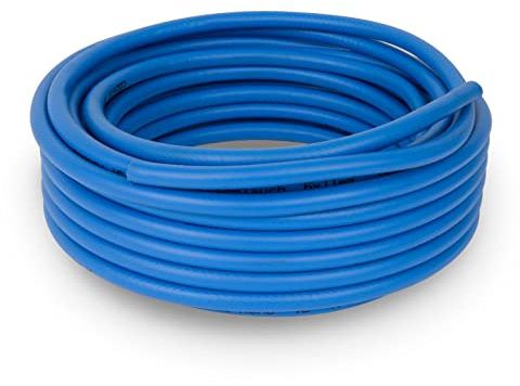 EBERTH Manguera de aire comprimido 15 m de longitud, manguera de compresor con 6 mm x 11 mm de diámetro (interior x exterior) y 20 bar de presión, accesorios para herramientas sin acoplamiento