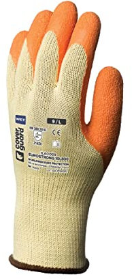 Coverguard Gants Eurogrip 10l800 Tricot 10g Paume Latex Adhérisé + Cav