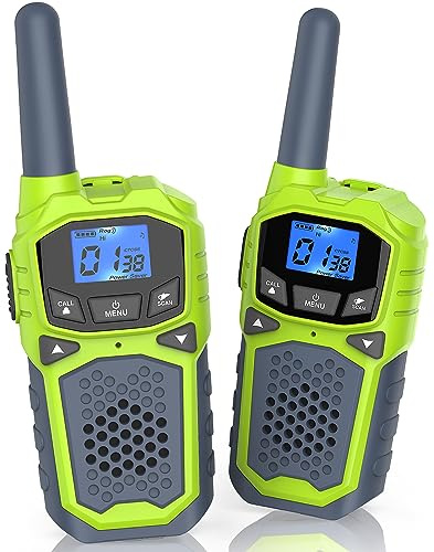 Walkie Talkies for Kids,Long Range 2 Way Radio 22CH VOX,Birthday Gift,Family Walkie Talkie for Camping Hiking Indoor Outdoor，Toys Gifts for 6-12 Years Old Boys Girls（No Batteries）