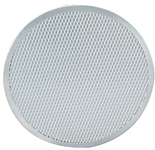 Forgast Bandeja para hornear de malla para pizza | Redondo | Diámetro 41 cm | Fabricado en Aluminio | Pantalla de Pizza | Paleta para Pizza | Perfecto para hornear pizza | Borde sin costuras