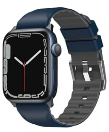 UNIQ Linus Airosofy Silikon-Armband für Apple Watch, 45/44/42 mm, nautisches Blau