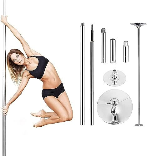 InEout Pole Dance Pole Professionelle Stripper-Stange, tragbares, abnehmbares 45-mm-Spinning-Static-Tanzstangen-Kit, höhenverstellbar, robuste 200-kg-Last, für Heimübungsclub-Partys