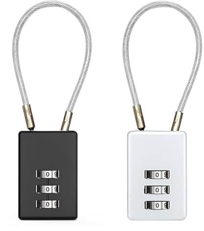 YPYMOD Kofferschloss, Zahlenschloss, Gepäckschloss, Vorhängeschloss, 3-Stelliges Kombinationsschloss für Koffer, Seesack, Rucksack, Kleines Kombinationsschloss für Schließfach(2 Stück)