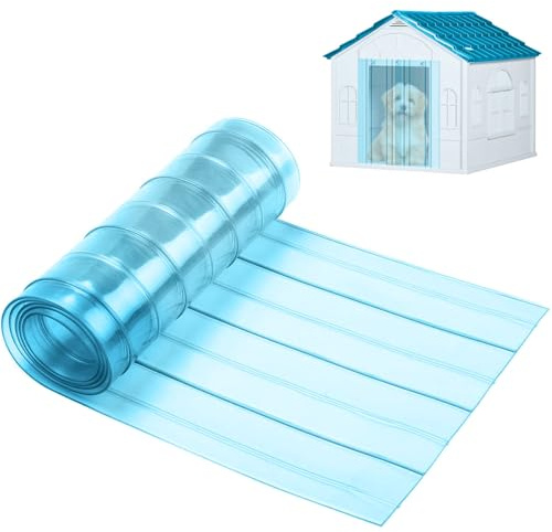TUAKIMCE Rabats de rechange pour porte de chien de 330 cm, bandes de porte en vinyle plastique transparent pour niche ou niche pour maison de chien ou chat
