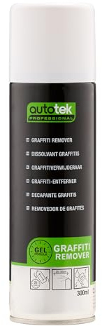 Autotek Professional Graffiti Remover Spray - Powerful Gel Formula for Fast & Effective Removal from Metal, Glass, Plastic, Brick & More 300ml