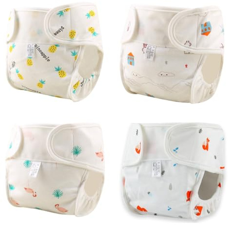 KsiTig Reborn Baby Dolls Diapers Accessories 4-Piece Pack Fit for 17-24 inch Newborn babies Girl toddler Boy Clothes Underwear