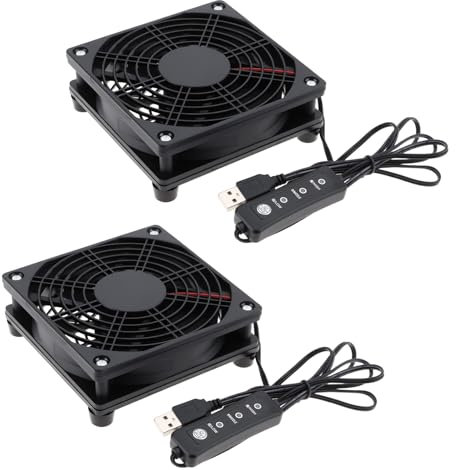 Create idea 2pcs Ventole Per Router PC Da 120 Mm Con Regolatore A 3 Velocità Per Router Modem DVR TV Box 5 V USB