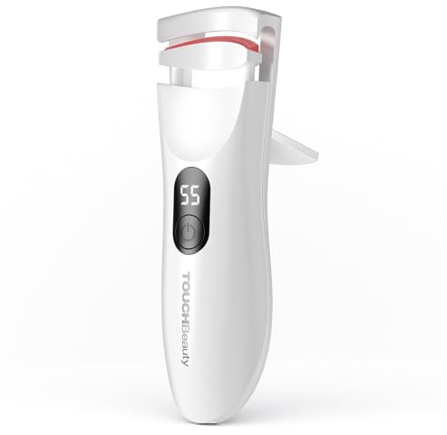 TOUCHBeauty Recourbe-cils chauffant rechargeable avec écran LED, 3 réglages de chaleur, échauffement rapide en 10 secondes et boucle longue durée - AG-2316A