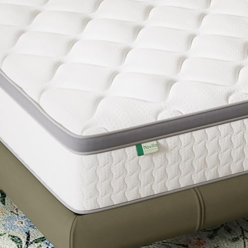 Novilla 3FT Single Mattress - 25cm Medium Firm Hybrid Mattresses | UK Pocket Sprung & Foam for Orthopedic Support & Luxury Comfort, Soft-Touch Cover, Mattress in a Box (90x190cm)