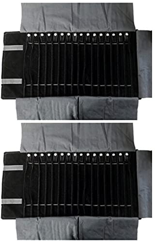 NIZEAMI 2Pcs Velvet Jewelry Roll Bag Storage Bag Storage Bag Portable Necklace Display Case