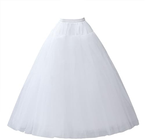 CEZOM Hoopless Petticoat Crinoline Underskirt Slips for Wedding Dress MPT022