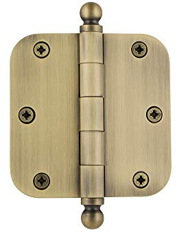 Nostalgic Warehouse Ball-Tip Residential Door Hinge with Radius Corner
