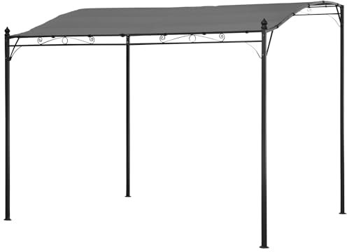 Pergola a muro 3 × 2,5 m grigio NICE