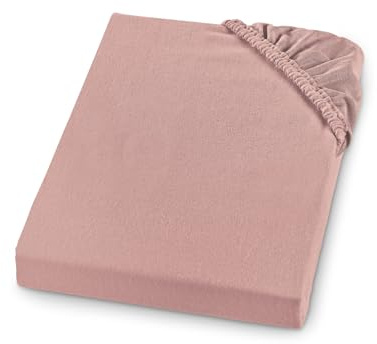 sleepling Comfort lenzuolo con angoli in morbida flanella realizzato in Germania in 100% cotone per materassi fino a 23 cm di altezza, con bordo elastico perimetrale, 180 x 200, rosa