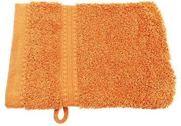 Julie Julsen® Bio Waschhandschuhe in 32 Farben erhältlich weich und saugstark Karotte 15x21 cm