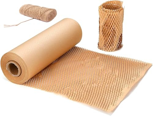 verpackungsmaterial füllmaterial verpackungsmaterial papier rolle Wabenliner Verpackungsrolle Kraftpapier zum Verpacken/Lagern exquisiter Zerbrechliche Gegenstände（30cm*50m）