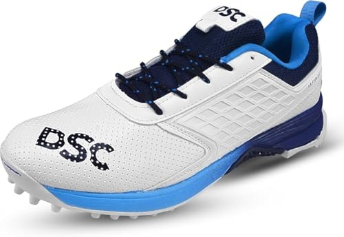 DSC Jaffa, Cricket Shoe Uomo, White/Navy, 45 EU