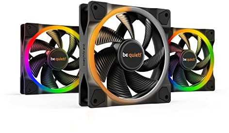 be quiet! Light Wings 120mm PWM Triple Pack Lüfter, enthält 3 Lüfter, ARGB-Beleuchtung, vielzählige Farben und Effekte, 18 ARGB LEDs, 7 geräuschoptimierte Lüfterblätter, hoher Airflow