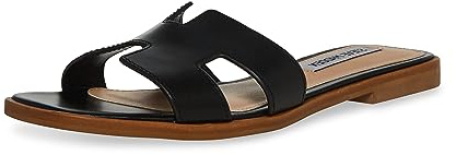 Steve Madden Women's Hadyn Sandal, Black Leather, 3.5 UK