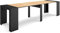 Skraut Home | Table Console Extensible | Console Meuble | 300 | pour 14 Personnes | Table à Manger | Style Moderne | Noir et chêne