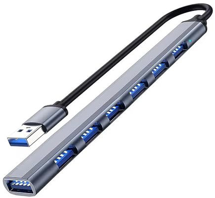 BOULTON USB Hub 3.0 | 7-Port Ultra Slim Data Hub | USB Dock Adapter for Keyboard, Mouse, Flash Drive & Printer