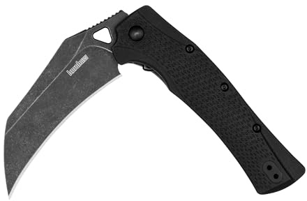 Kershaw Dawnstar Pocket Knife, Black, 3.5 Inch Stainless Steel Hawkbill Blade, EDC with Assisted Opening, Reversible Pocketclip, Everyday Carry Pocket Knife for Men and Women