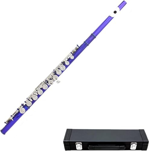 LABLADUO Flöjt, flöjter musikinstrument förnicklat C flöjt 16-håls flöjt professionell vindinstrument nybörjare student flöjt
