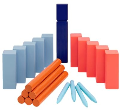REMEMBER KUBB, Holz – Klassisches Wikinger Wurfspiel für Garten, Park oder Strand, Outdoor Geschicklichkeitsspiel für Familie und Freunde