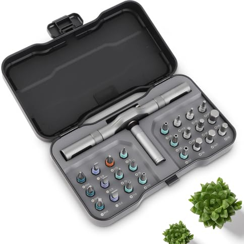 24 in 1 Magnetic Screwdriver Set, DIY Ratchet Screwdriver Kit, Multi Magnetic Drive Tool with Detachable Ratchet Handle, Professional Repair Ratchet Set for Furniture Computer Work