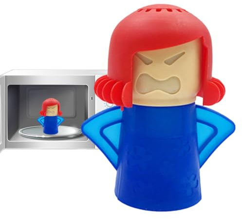 Angry Mom - Detergente per forno a microonde a vapore ad alta temperatura, strumento per la pulizia del frigorifero, con aceto e acqua