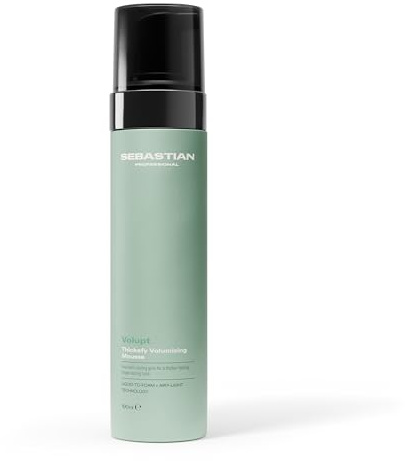 Sebastian Professional Volupt Thickefy Volumizing Mousse | Flexible Hold Styling | Thickens & Conditions Fine Hair | 6.4 fl oz | Packaging May Vary