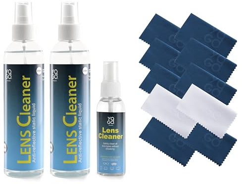 Lens Cleaner Spray 3 Eyeglass Cleaner, with 10 Microfiber Cloths Kit Ammonia and Streak Free Safe for Eyewear and Electronics