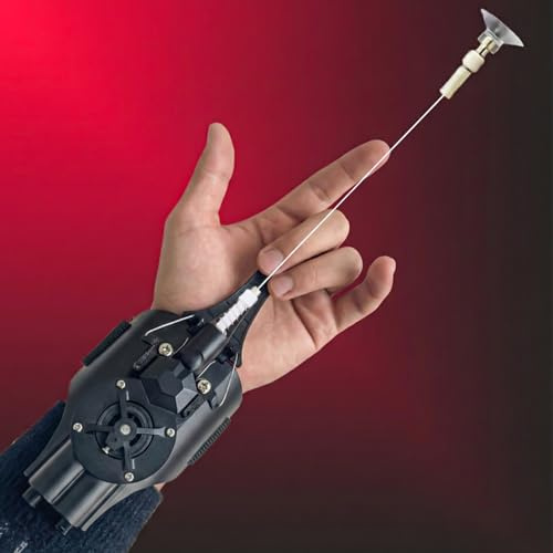 Spider Web Shooters That Actually Shoot,7.8ft Real Rope Launcher,Spider Web Gadgets Toy Cool Gadgets for Kids (black)