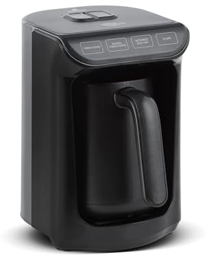 Karaca Hatır Köz Turkish Coffee Machine, For 5 People, 535W, Fully Automatic Coffee Machine, Turkish Coffee Machines, Simple Coffee Maker, Shiny Black
