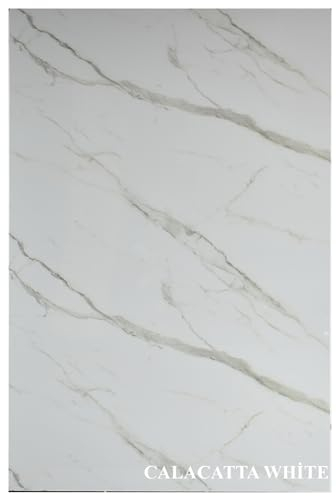 tocdesign | Wandpaneel in Marmoroptik/Granitoptik - Alternative zu Naturstein, Wandfliese, Badfliese, Küchenfliese - Ideal für Küchenrückwand, Badezimmer, Innenbereich | Calacatta