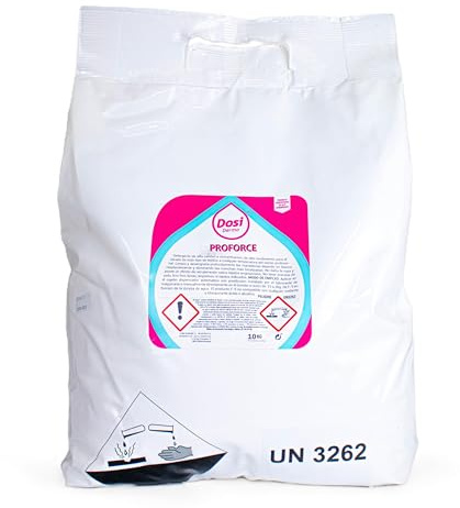 PROFORCE Detergente Industrial Profesional 10KG para Ropa de Trabajo y Talleres – Desengrasante en Polvo Alta Concentración – Elimina Grasa, Aceite y Suciedad Difícil – Hasta 400 Lavados