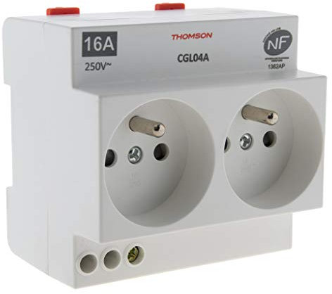 Thomson Prise modulaire double NF 16A 2P+T