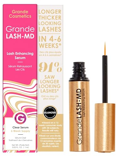 Grande Cosmetics GrandeLASH-MD Sérum Potenciador de Pestañas - Efecto Lifting Para Pestañas Más Largas y Voluminosas - 1 ml