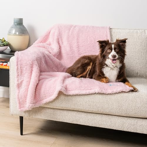 PetAmi Manta Impermeable esponjosa para Perros medianos y Grandes, Funda de sofá Suave y cálida para Mascotas, Funda de sofá a Prueba de orina, Manta Reversible para Cama de Gato, Protector de sofá,