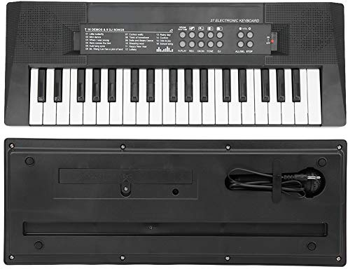 Piano à Clavier électrique, Fonction d'enregistrement de Microphone de Piano à 37 Touches, Instrument de Musique, 2 Sons, 16 chansons, 4 rythmes, 4 percussions