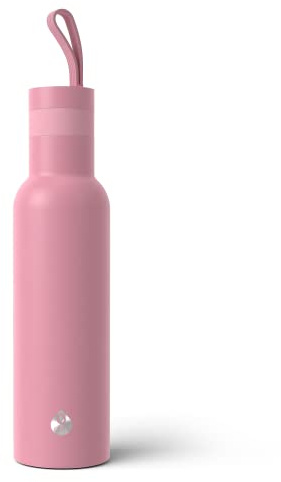 Dafi EASY Thermosflasche Rosa 490 ml - aus Edelstahl, BPA-frei, Isolierflasche für Heiß- und Kaltgetränke bis zu 12 Stunden - keine Gerüche Kaffeekanne & Auslaufsichere Thermoskanne