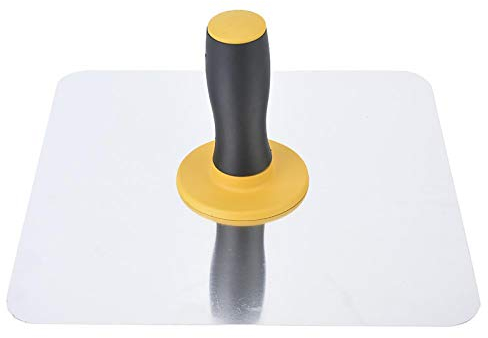LA TALUS Aluminum Trowel for Masonry, Drywall, Plaster Plaster Hawk Aluminium Plaster Mortar Board Holder With Round End Yellow + Black Football