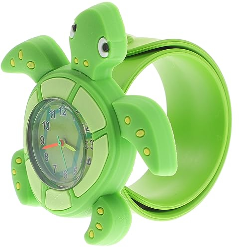 UKCOCO Stilvolle Uhr Kinder Slap Watch Cartoon Lustige Kinder Quarzuhr Slap Armbanduhr Spielzeug für Studenten Kinder (Schildkröte)