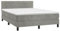 vidaXL Boxspringbett mit Matratze Doppelbett Polsterbett Bett Hotelbett Bettrahmen Bettgestell Lattenrost Schlafzimmerbett Hellgrau 140x200cm Samt