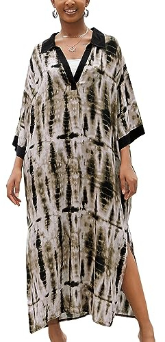 YOUKD Femmes Été Boho Cardigan Robe Couverture de Plage Kimono Peignoirs Taille Unique
