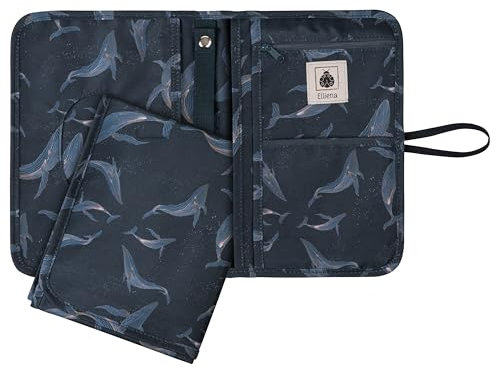 Elliena Windeltasche mit Unterlage für unterwegs, verstärktem Gummiband und Klettverschluss