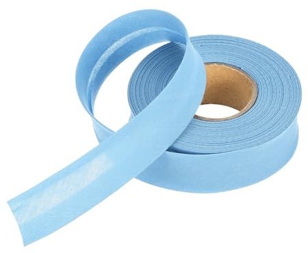 QUARKZMAN 25 mm enkelt snedband av polyester, sömband för sömnad, pysseldekorationer, gör-det-själv-hantverk (ljusblå9 m)