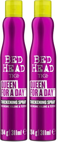 Bed Head by TIGI | Queen For a Day Thickening Hair Volume Spray | Professional Volumising Hair Products | Ideal For Fine, Flat And Thin Hair | 311ml, Packaging may vary (Pack of 2)